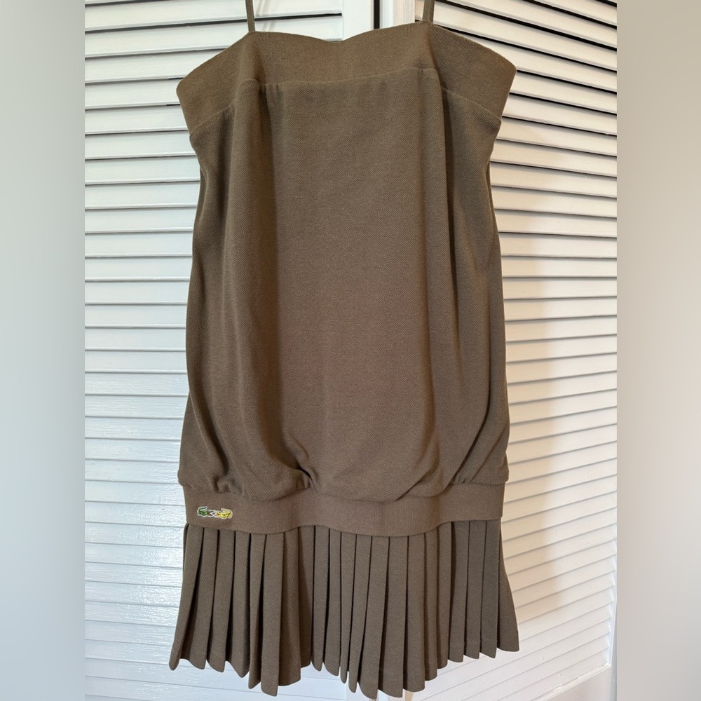 Lacoste x Malandrino tennis dress, dark olive, size M